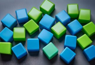 Square plastic blocks