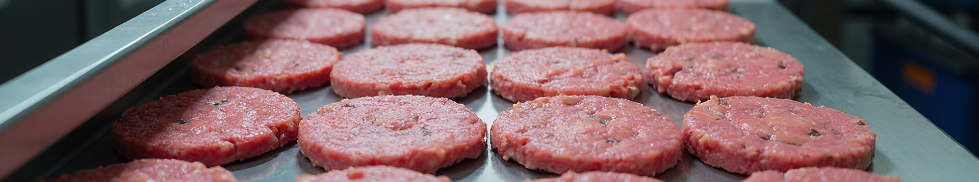 Hamburger meat processing before inspection and packaging