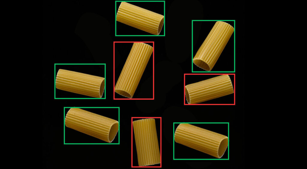 Pasta length inspection using the Detector deep learning module