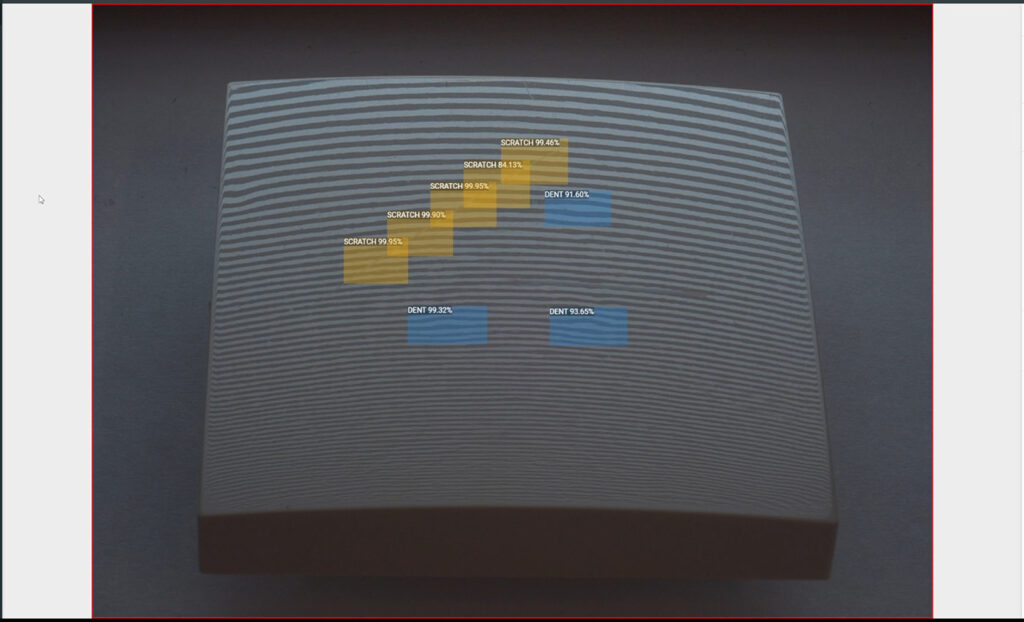 Scratch and dents identified under thin horizontal patterns